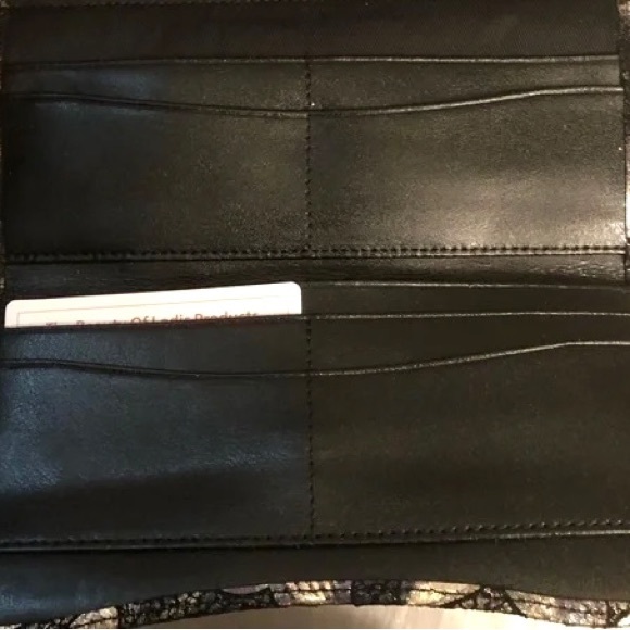 LODIS Los Angeles Leather Iridescent Butterfly Wallet Purse - Picture 7 of 7